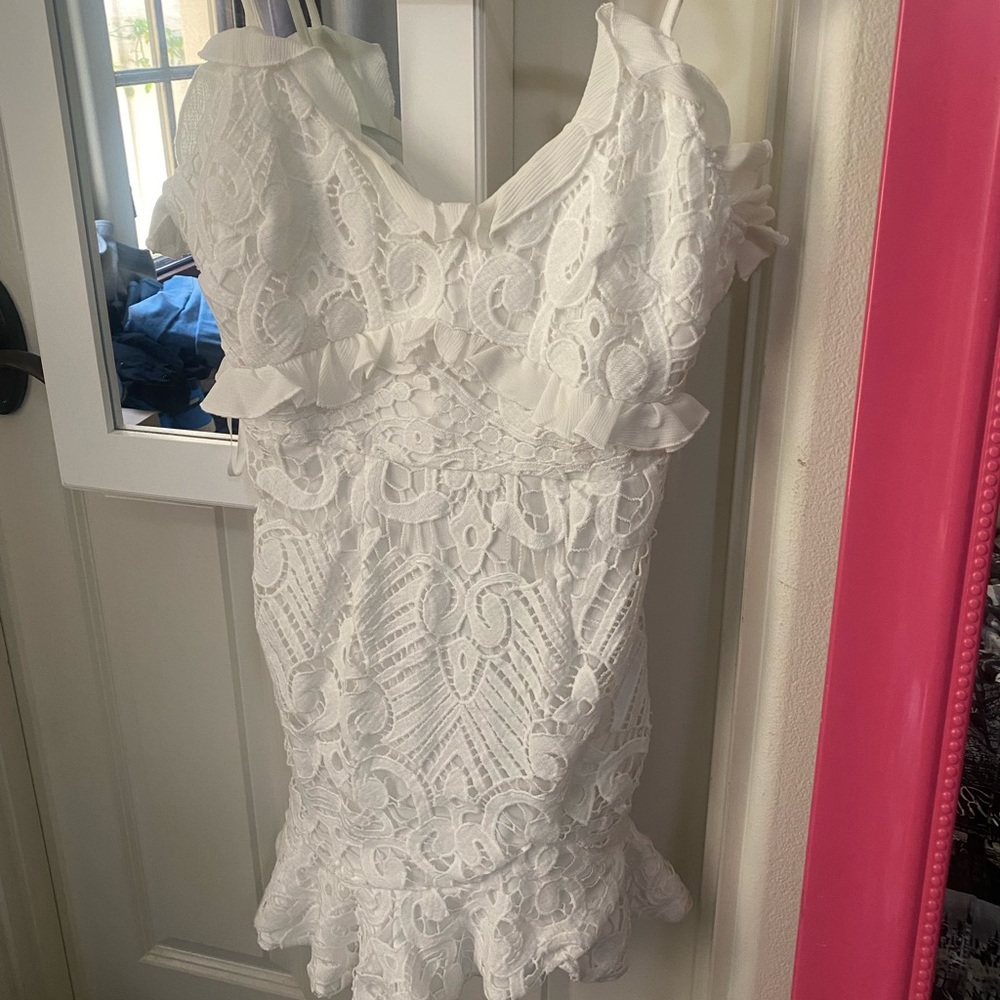 White mini dress